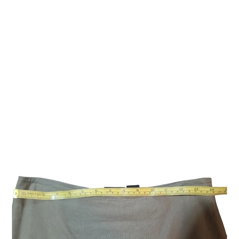 Tailor B. Moss Green A-Line Midi Skirt with Embellishments - Picture 6 of 6